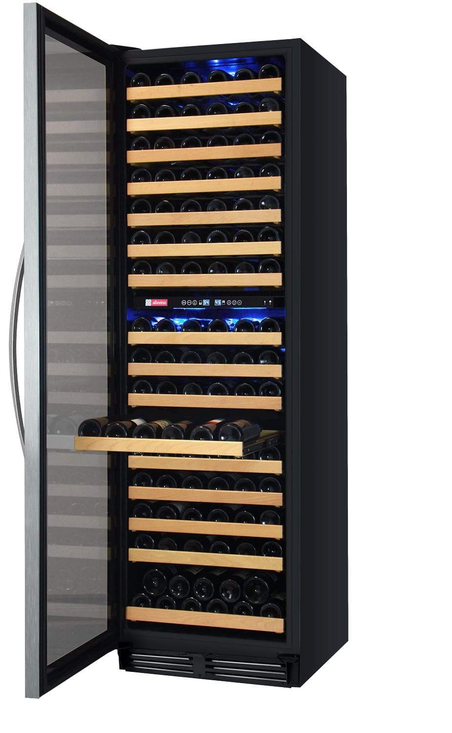 Allavino FlexCount Classic II Tru-Vino 172 Bottle Dual Zone Stainless Steel Left Hinge Wine Refrigerator YHWR172-2SL20 Wine Coolers YHWR172-2SL20 Luxury Appliances Direct