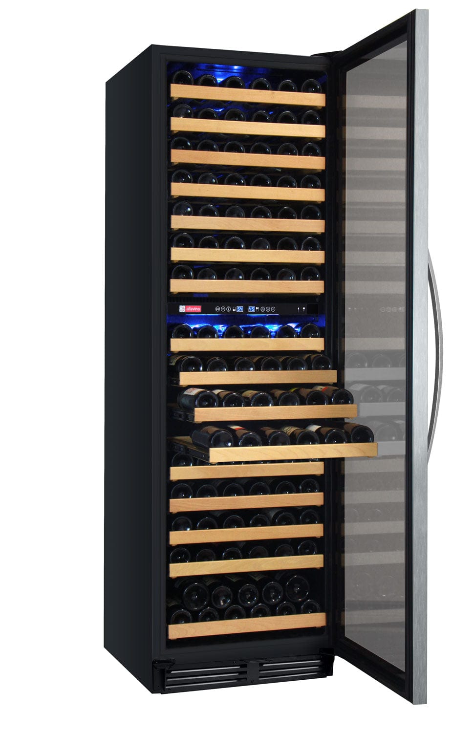 Allavino FlexCount Classic II Tru-Vino 172 Bottle Dual Zone Stainless Steel Right Hinge Wine Refrigerator YHWR172-2SR20 Wine Coolers YHWR172-2SR20 Luxury Appliances Direct