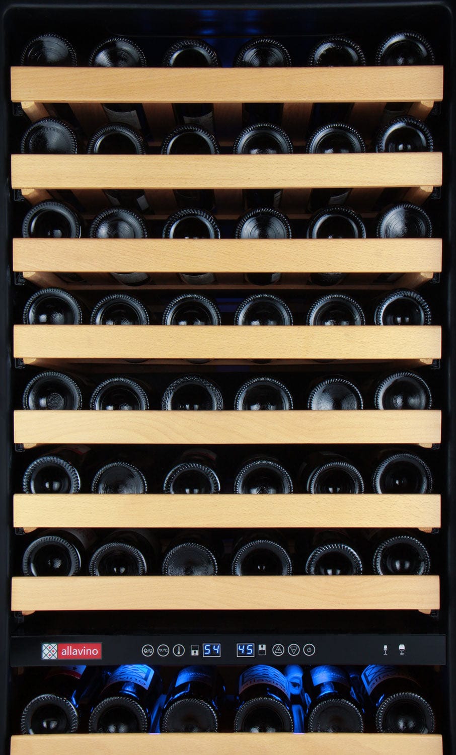 Allavino FlexCount Classic II Tru-Vino 172 Bottle Dual Zone Stainless Steel Right Hinge Wine Refrigerator YHWR172-2SR20 Wine Coolers YHWR172-2SR20 Luxury Appliances Direct