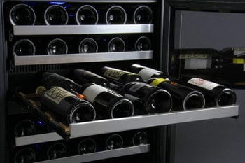 Allavino FlexCount II Tru-Vino 112 Bottle Dual Zone Stainless Steel Wine Fridge 2X-VSWR56-1S20 Wine Coolers 2X-VSWR56-1S20 Luxury Appliances Direct