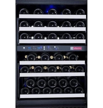 Allavino FlexCount II Tru-Vino 112 Bottle Four Zone Stainless Steel Wine Fridge 2X-VSWR56-2S20 Wine Coolers 2X-VSWR56-2S20 Luxury Appliances Direct