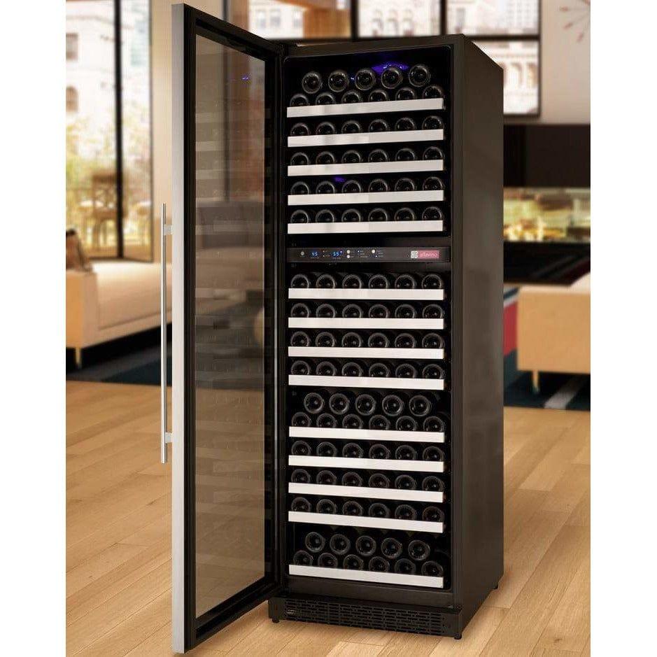 Allavino FlexCount II Tru-Vino 172 Bottle Dual Zone Stainless Steel Left Hinge Wine Fridge VSWR172-2SL20 I Luxury Appliances Direct