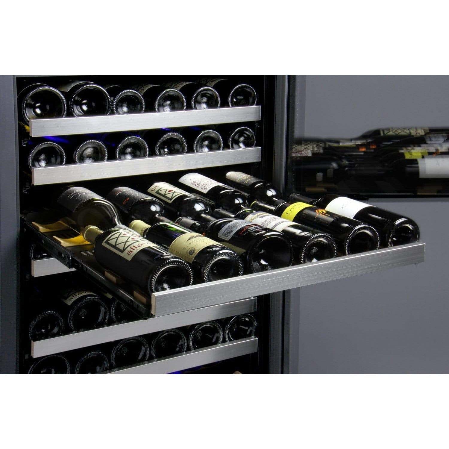 Allavino FlexCount II Tru-Vino 172 Bottle Dual Zone Stainless Steel Left Hinge Wine Fridge VSWR172-2SL20 I Luxury Appliances Direct