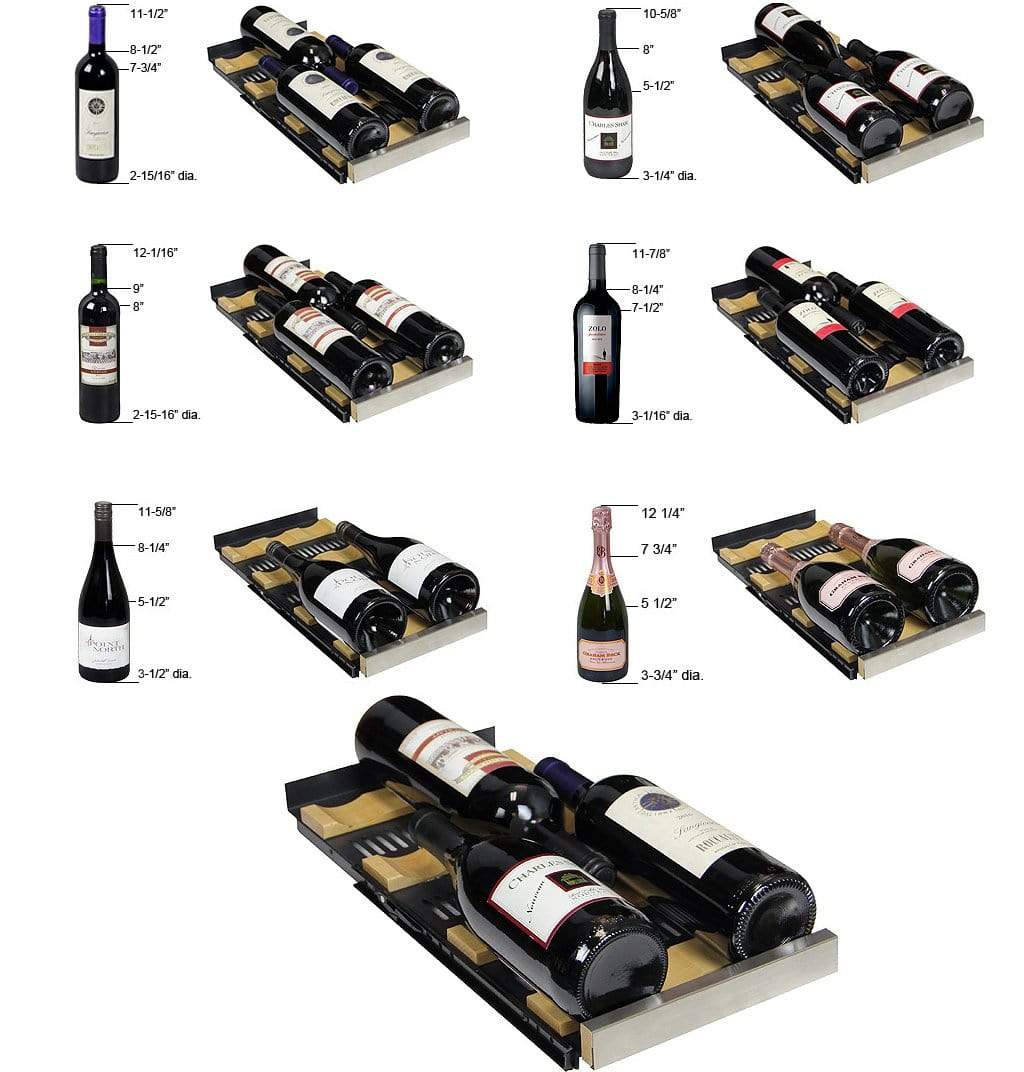 Allavino FlexCount II Tru-Vino 18 Bottle/66 Can Dual Zone Stainless Steel Beverage/Wine Fridge VSWB-2SF20 Wine/Beverage Coolers Combo VSWB-2SF20 Luxury Appliances Direct