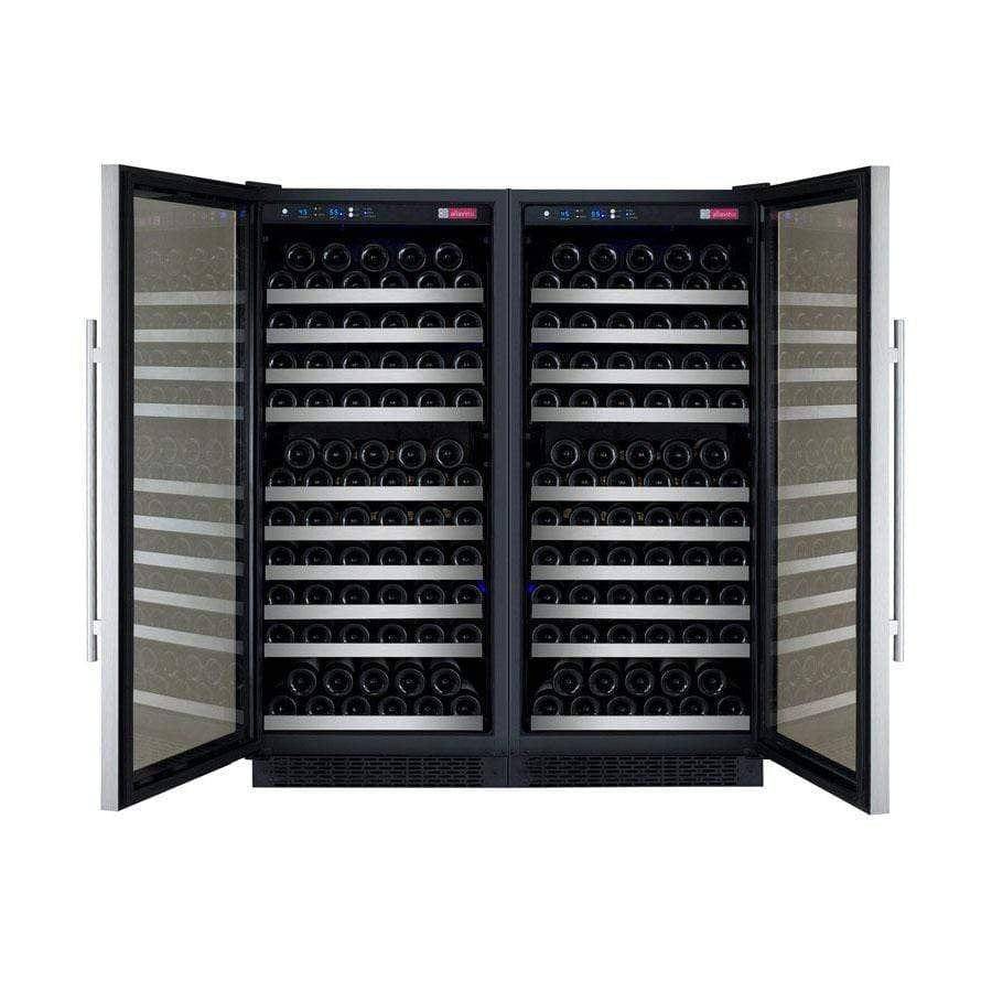 Allavino FlexCount II Tru-Vino 256 Bottle Dual Zone Stainless Steel Wine Fridge 2X-VSWR128-1S20 I Luxury Appliances Direct