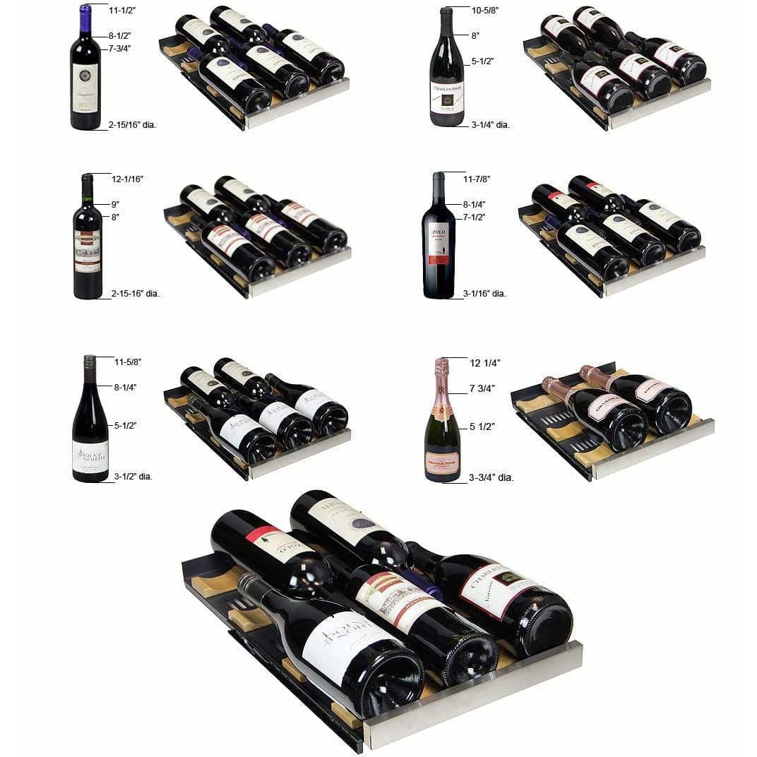 Allavino FlexCount II Tru-Vino 30 Bottle Dual Zone Stainless Steel Left Hinge Wine Fridge VSWR30-2SL20 Wine Coolers VSWR30-2SL20 Luxury Appliances Direct