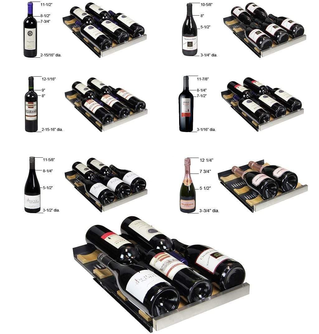 Allavino FlexCount II Tru-Vino 30 Bottle Single Zone Stainless Steel Left Hinge Wine Fridge VSWR30-1SL20 Wine Coolers Luxury Appliances Direct