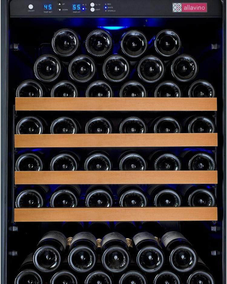 Allavino FlexCount II Tru-Vino 354 Bottle Dual Zone Black Wine Fridge 2X-VSWR177-1B20 I Luxury Appliances Direct