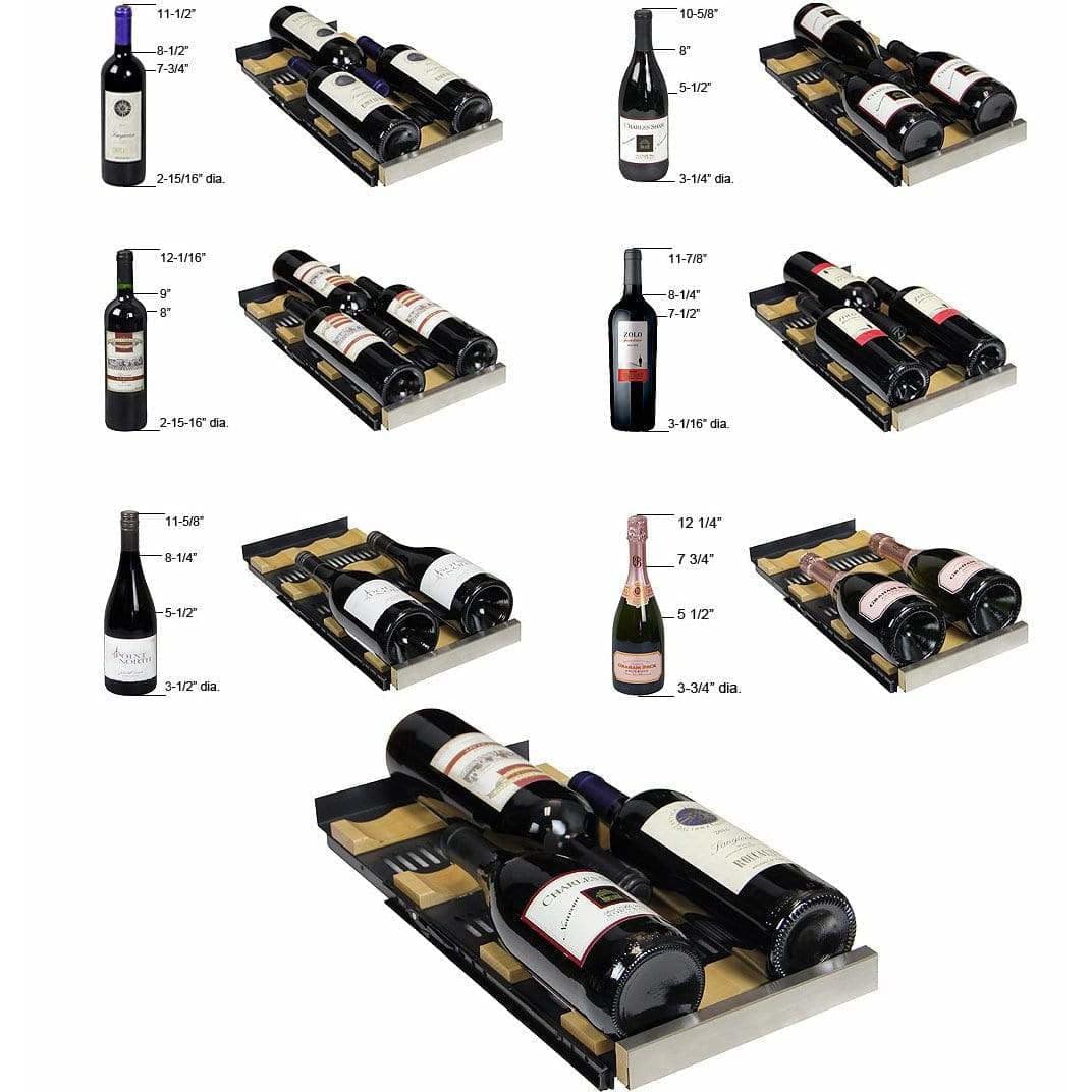 Allavino FlexCount II Tru-Vino 36 Bottle Dual Zone Black Wine Fridge VSWR36-2BF20 Wine Coolers VSWR36-2BF20 Luxury Appliances Direct