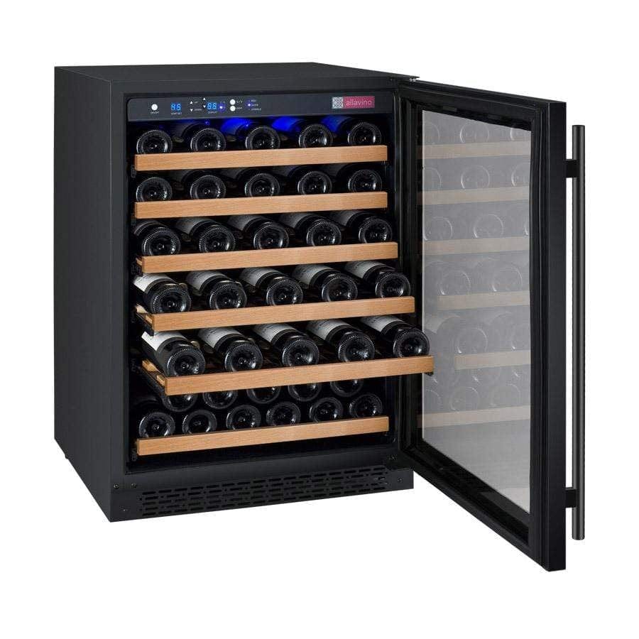 Allavino FlexCount II Tru-Vino 56 Bottle Black Right Hinge Wine Fridge VSWR56-1BR20 Wine Coolers SWR56-1BR20 Luxury Appliances Direct