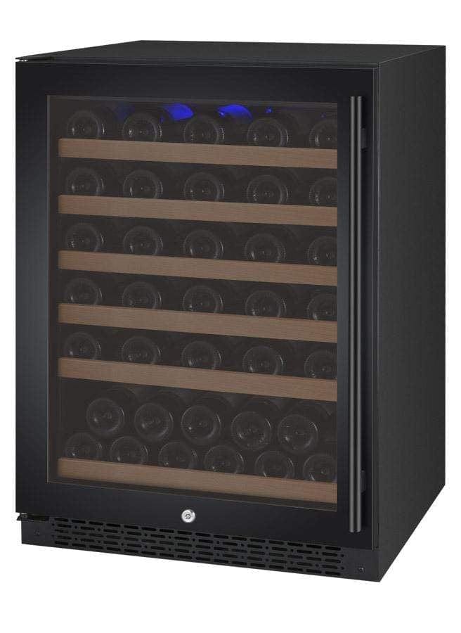 Allavino FlexCount II Tru-Vino 56 Bottle Single Zone Black Left Hinge Wine Fridge VSWR56-1BL20 Wine Coolers VSWR56-1BL20 Luxury Appliances Direct