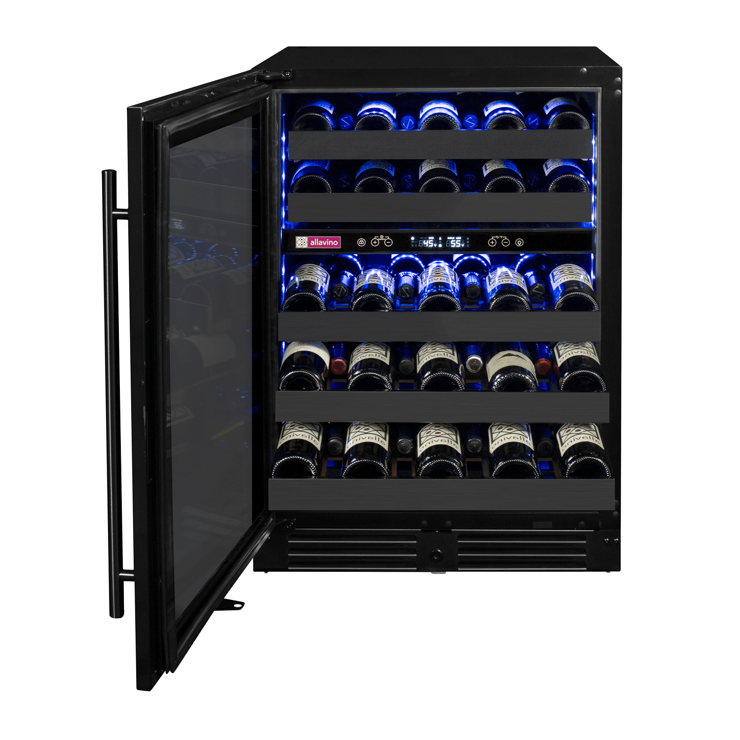 Allavino Reserva 50 Bottle Dual Zone Left Hinge Wine Refrigerator BDW5034D-2BSL Wine Coolers BDW5034D-2BSL Luxury Appliances Direct