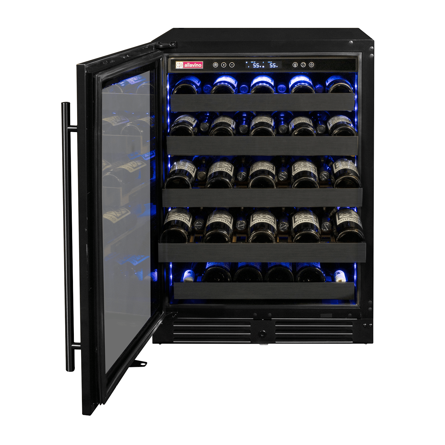 Allavino Reserva 50 Bottle Single Zone Left Hinge Wine Refrigerator BDW5034S-1BSL Wine Coolers BDW5034S-1BSL Luxury Appliances Direct