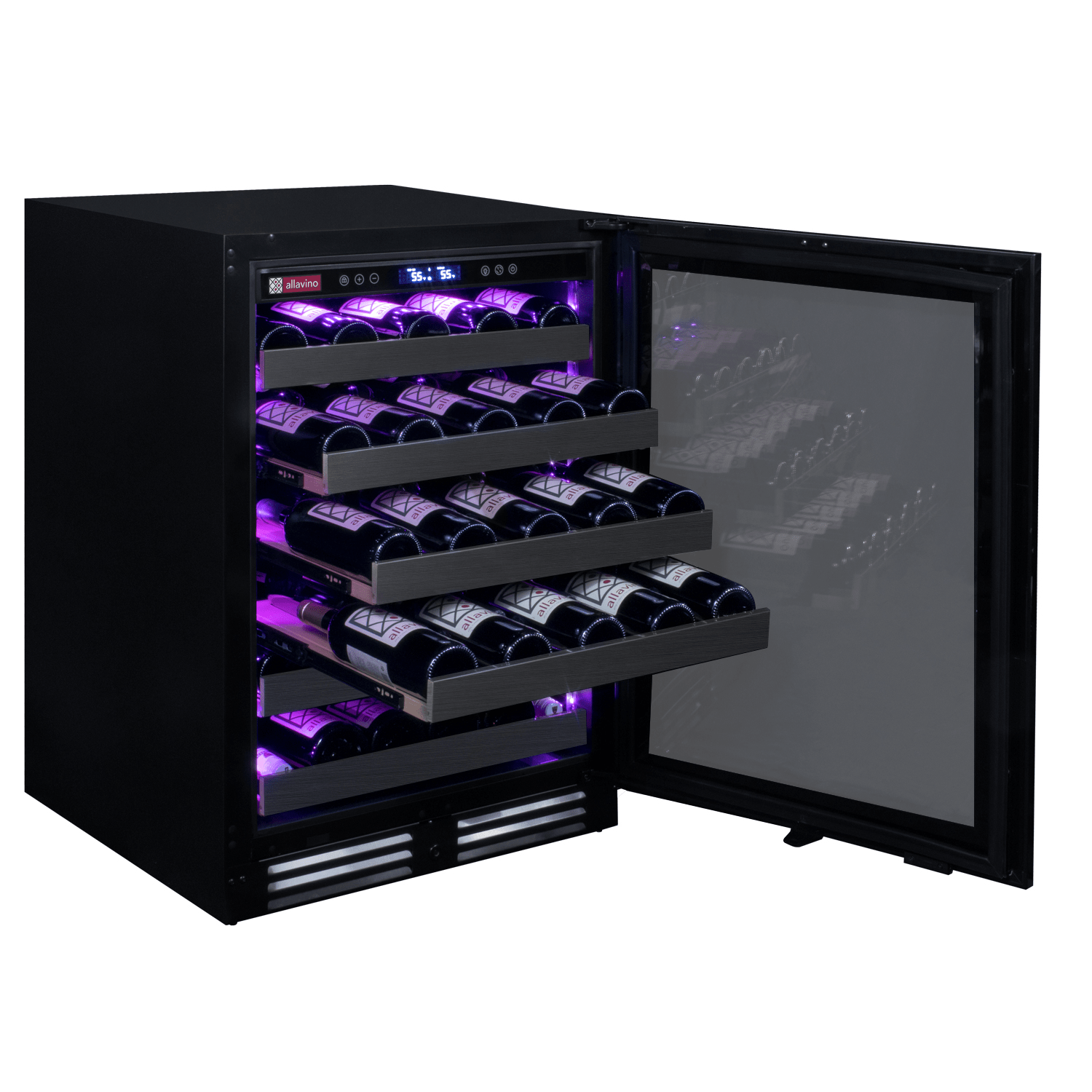 Allavino Reserva 50 Bottle Single Zone Right Hinge Wine Refrigerator BDW5034S-1BSR Wine Coolers BDW5034S-1BSR Luxury Appliances Direct