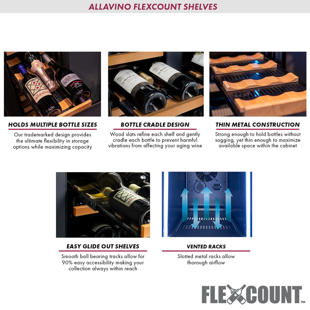 Allavino Reserva Series 36 Bottle Dual Zone Wine Refrigerator VSW3634FD-2S