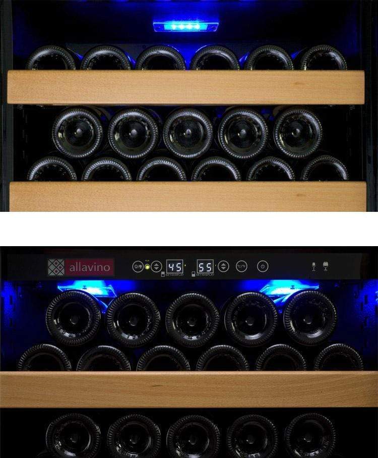 Allavino Vite II Tru-Vino 277 Bottle Single Zone Black Left Hinge Wine Fridge YHWR305-1BL20 Wine Coolers YHWR305-1BL20 Luxury Appliances Direct