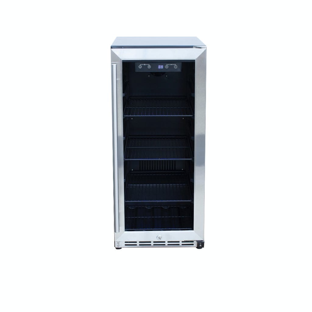 American Made Grills AMG 15" Outdoor Rated Fridge w/Glass Door SSRFR-15G Refrigerators SSRFR-15G Luxury Appliances Direct