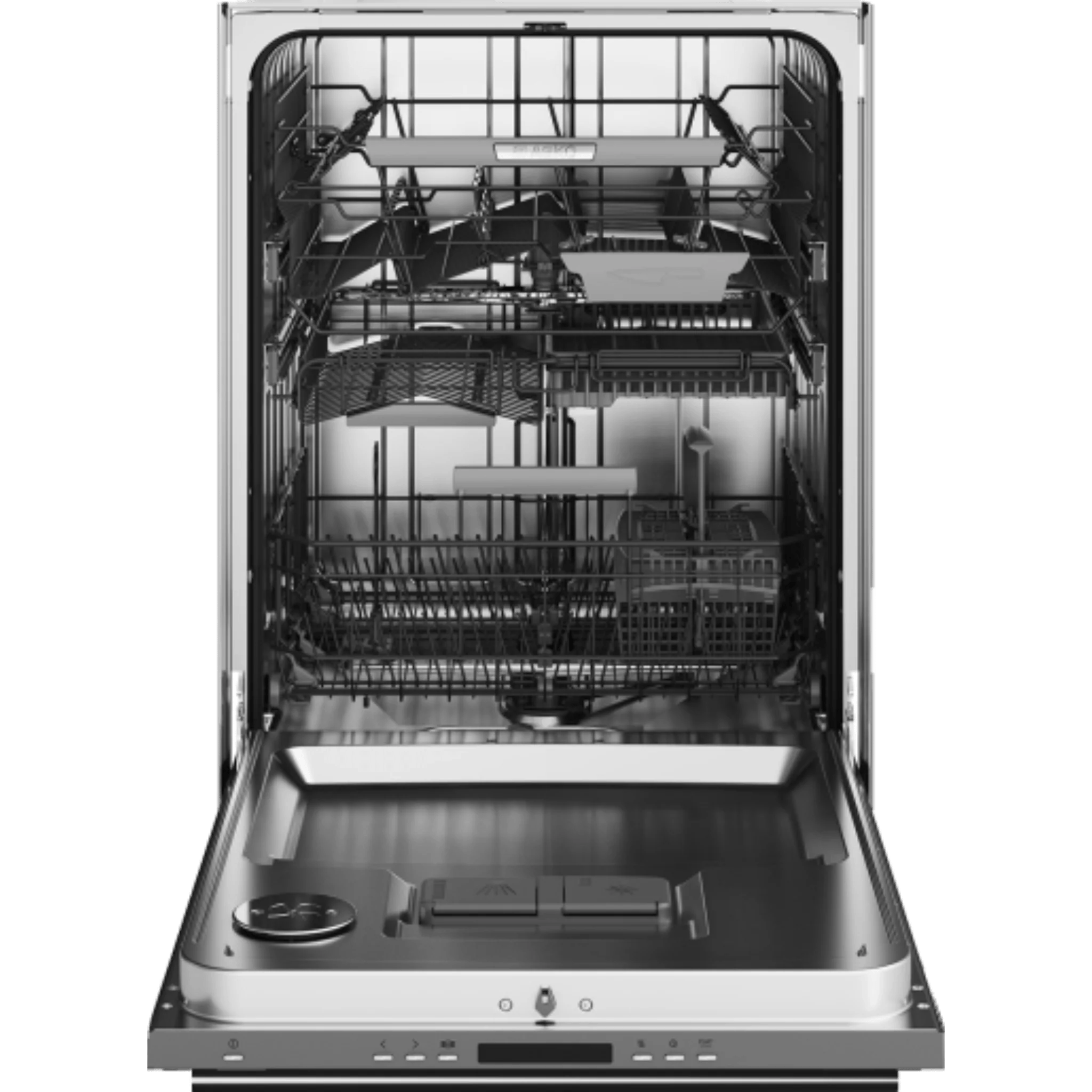 Asko 50 Series 24 Inch Wide 17 Place Setting Energy Star Rated Built-In Top Control Dishwasher with Turbo Drying and Tubular Handle Dishwashers DBI675THXXLS Luxury Appliances Direct