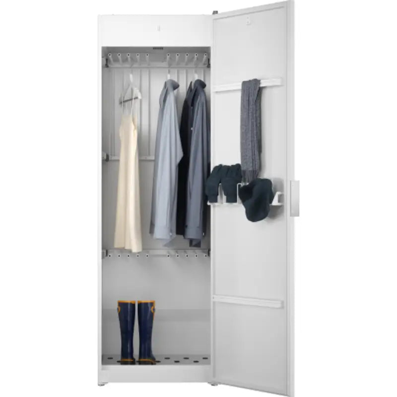 ASKO DC7784VW 24-Inch Freestanding Vented Drying Cabinet – White With Clothes