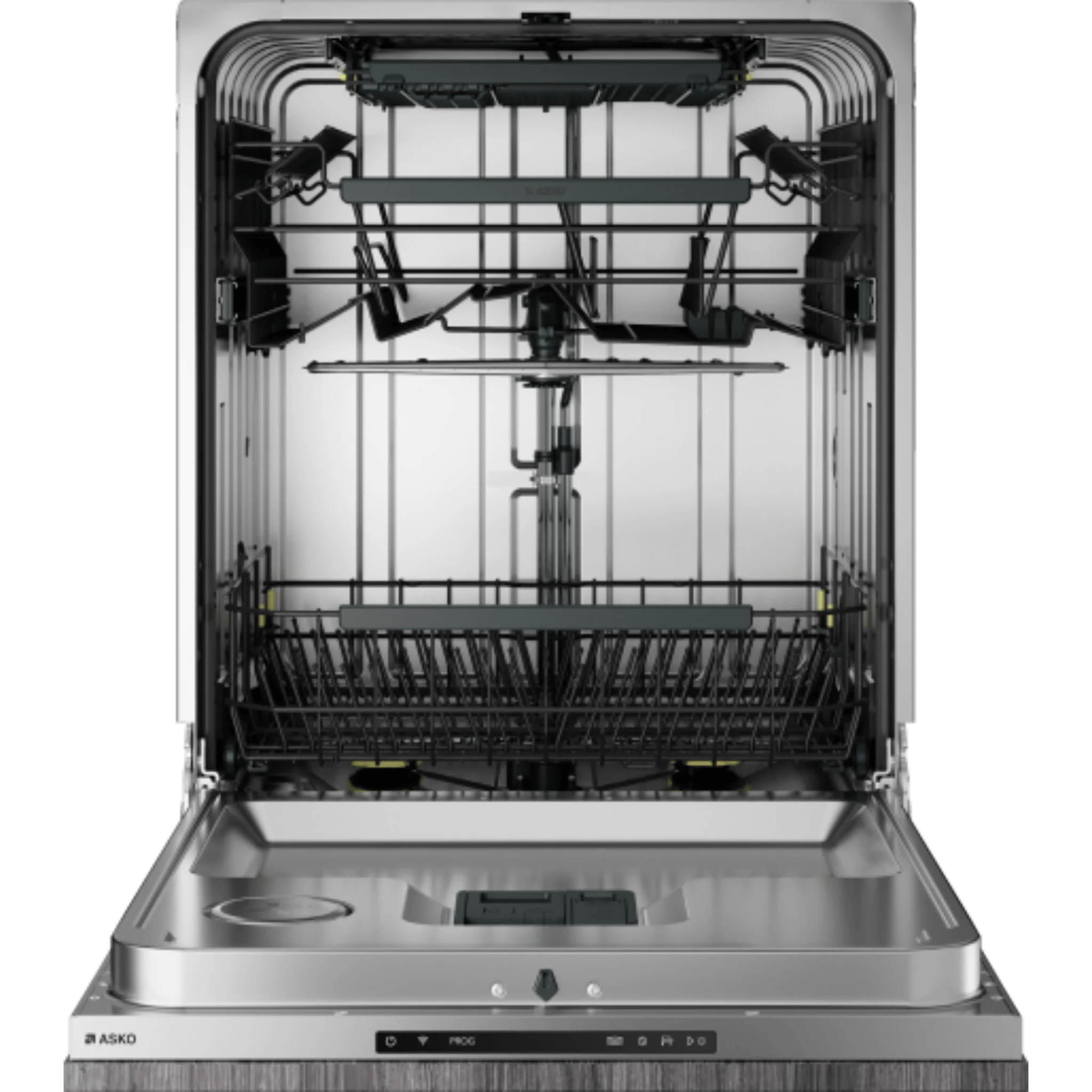 Asko Logic 24 Inch Wide 16 Place Setting Built-In Panel Ready Top Control Dishwasher with Auto Door Open Drying™ Dishwashers DFI564 Luxury Appliances Direct