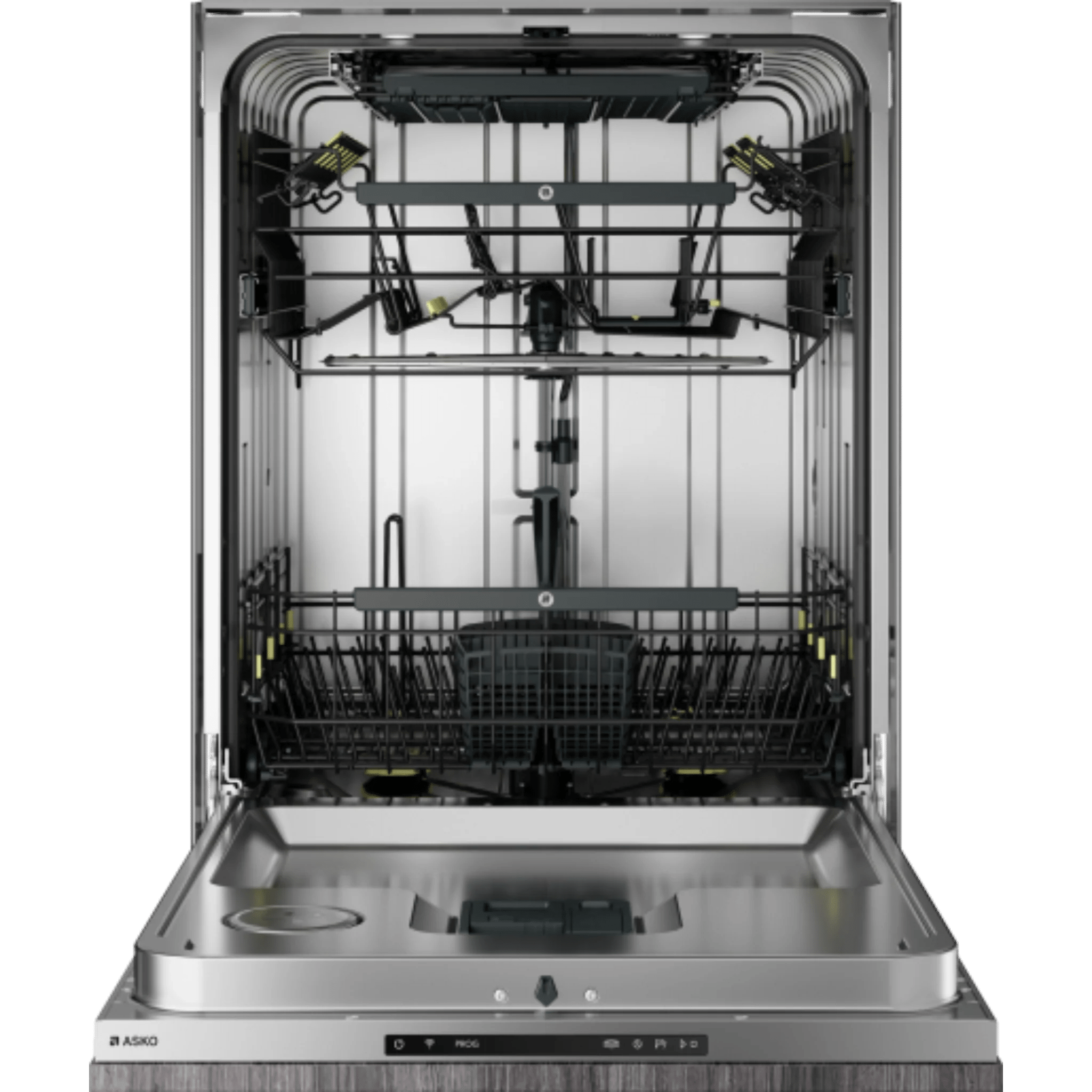 Asko Logic 24 Inch Wide 16 Place Setting Built-In Panel Ready Top Control Dishwasher with XXL Tub and Auto Door Open Drying™ Dishwashers DFI564XXL Luxury Appliances Direct