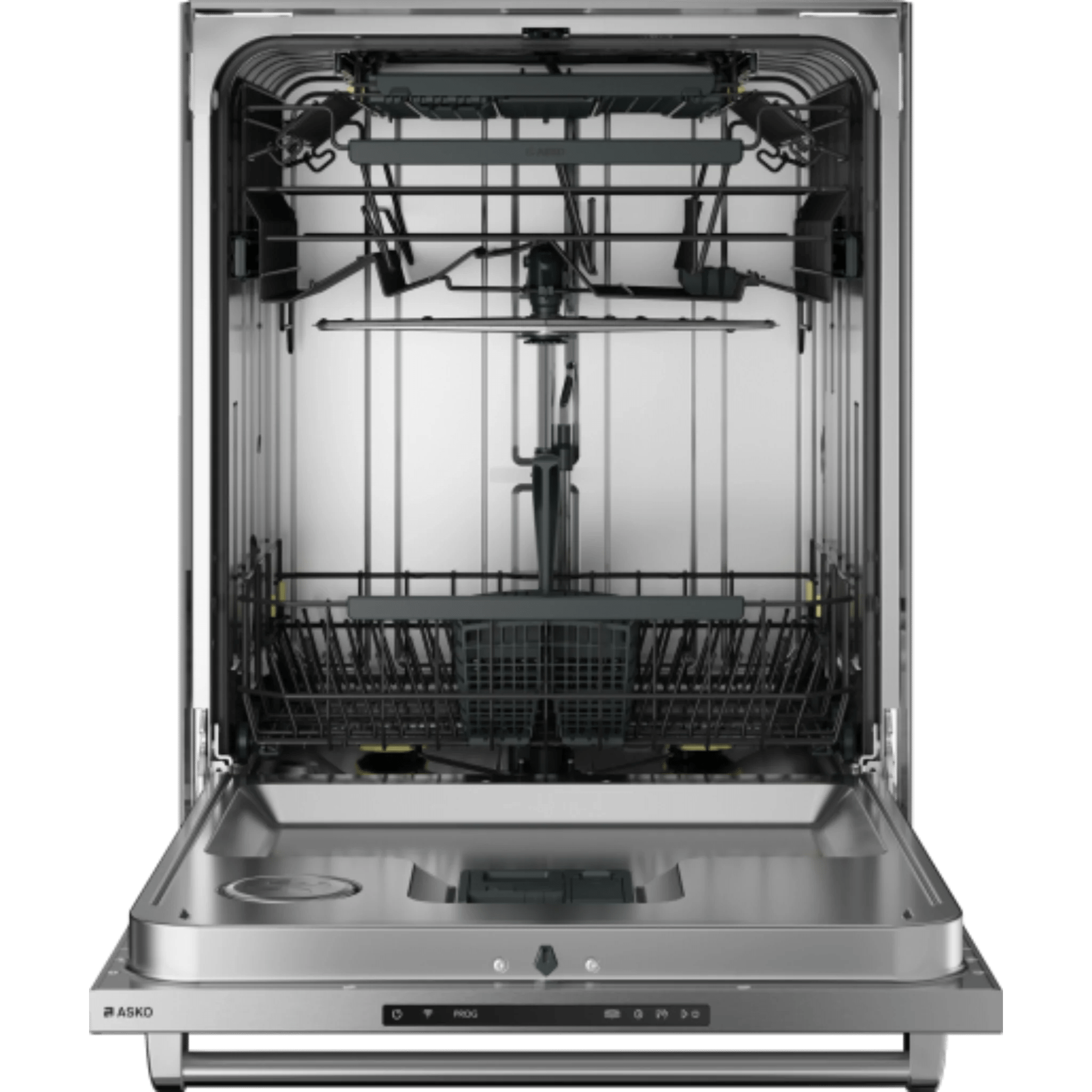 Asko Logic 24 Inch Wide 16 Place Setting Built-In Top Control Dishwasher with Pro Handle, Turbo Combi Drying™, and Auto Door Open Drying™ Dishwashers DBI564PHS Luxury Appliances Direct