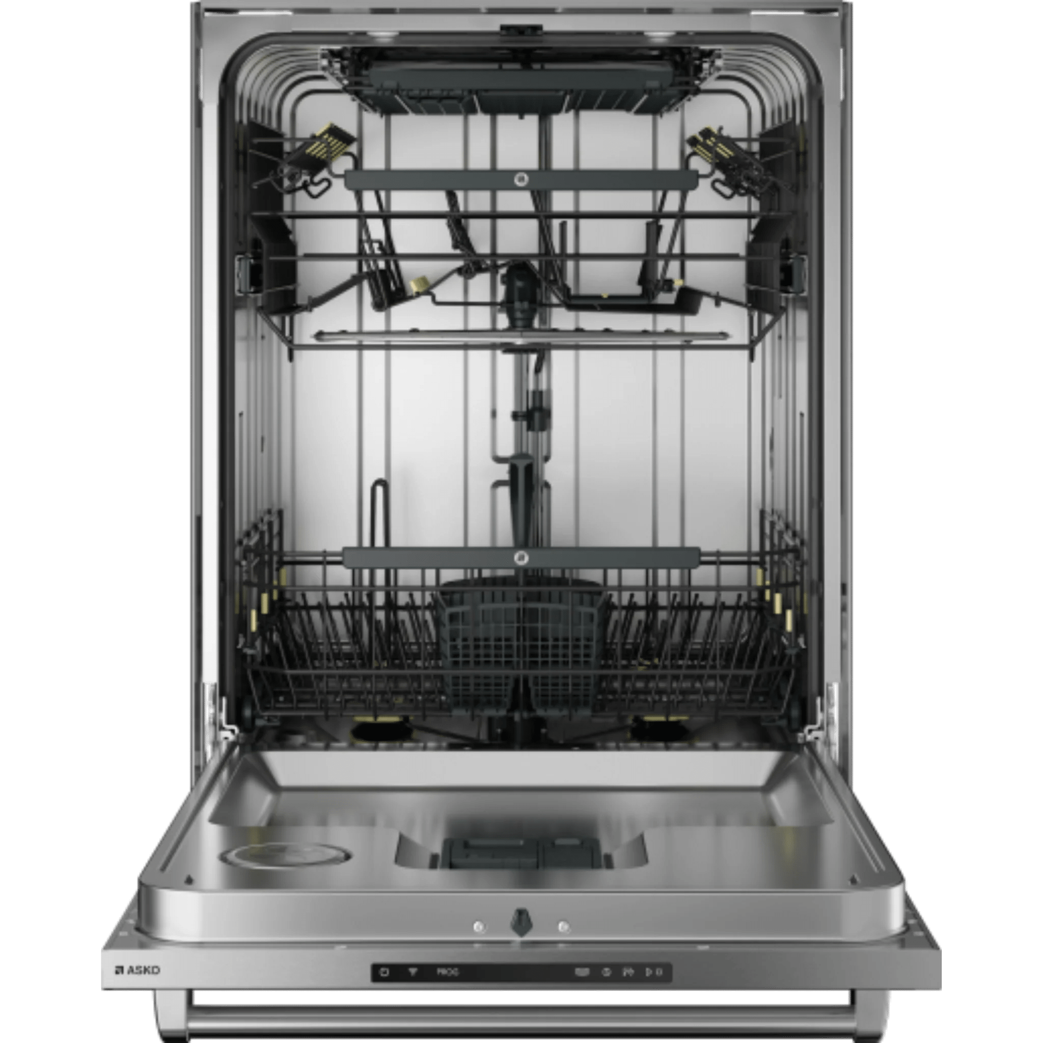 Asko Logic 24 Inch Wide 16 Place Setting Built-In Top Control Dishwasher with Pro Handle, XXL Tub, and Auto Door Open Drying™ Dishwashers DBI565PHXXLS Luxury Appliances Direct