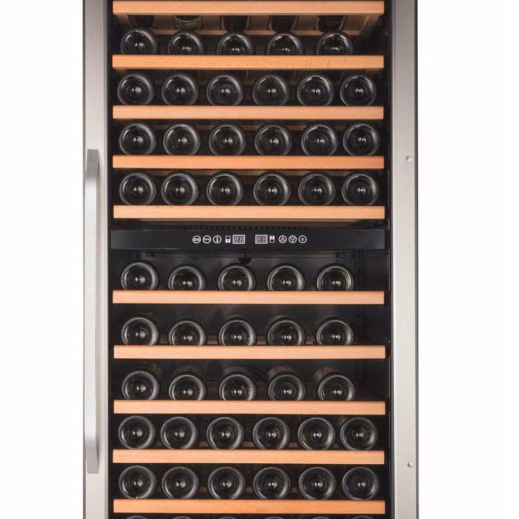 Avanti 148 Bottle Capacity Dual-Zone Wine Cooler WCF148DE3S Wine Coolers WCF148DE3S Luxury Appliances Direct