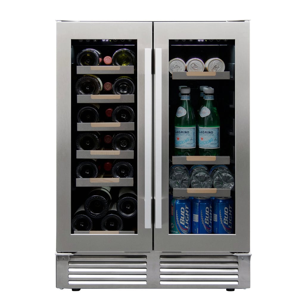 Avanti ELITE Series Side-by-Side Wine and Beverage Center WBE1956Z3S Wine/Beverage Coolers Combo WBE1956Z3S Luxury Appliances Direct