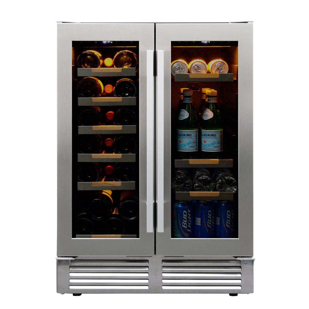 Avanti ELITE Series Side-by-Side Wine and Beverage Center WBE1956Z3S Wine/Beverage Coolers Combo WBE1956Z3S Luxury Appliances Direct