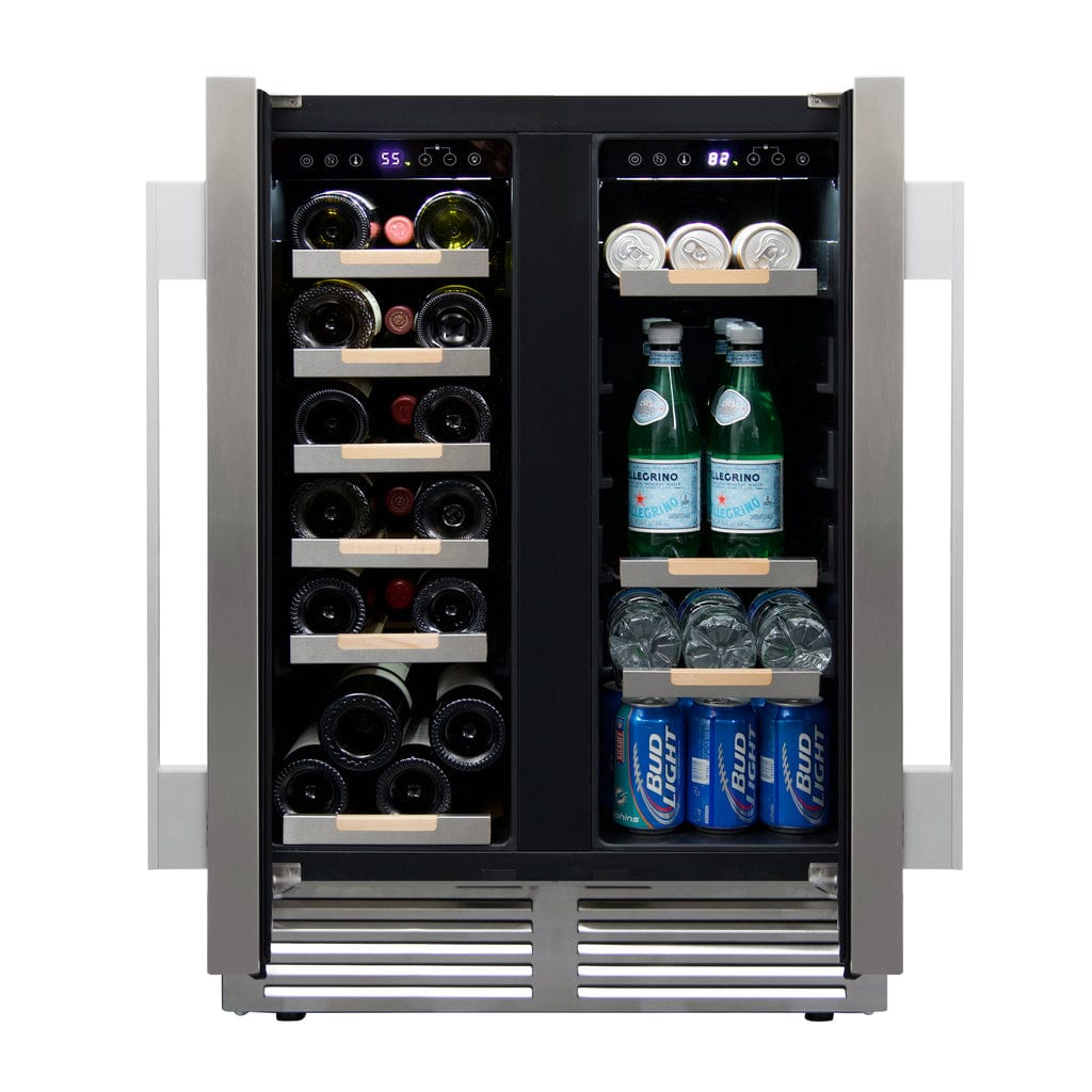 Avanti ELITE Series Side-by-Side Wine and Beverage Center WBE1956Z3S Wine/Beverage Coolers Combo WBE1956Z3S Luxury Appliances Direct