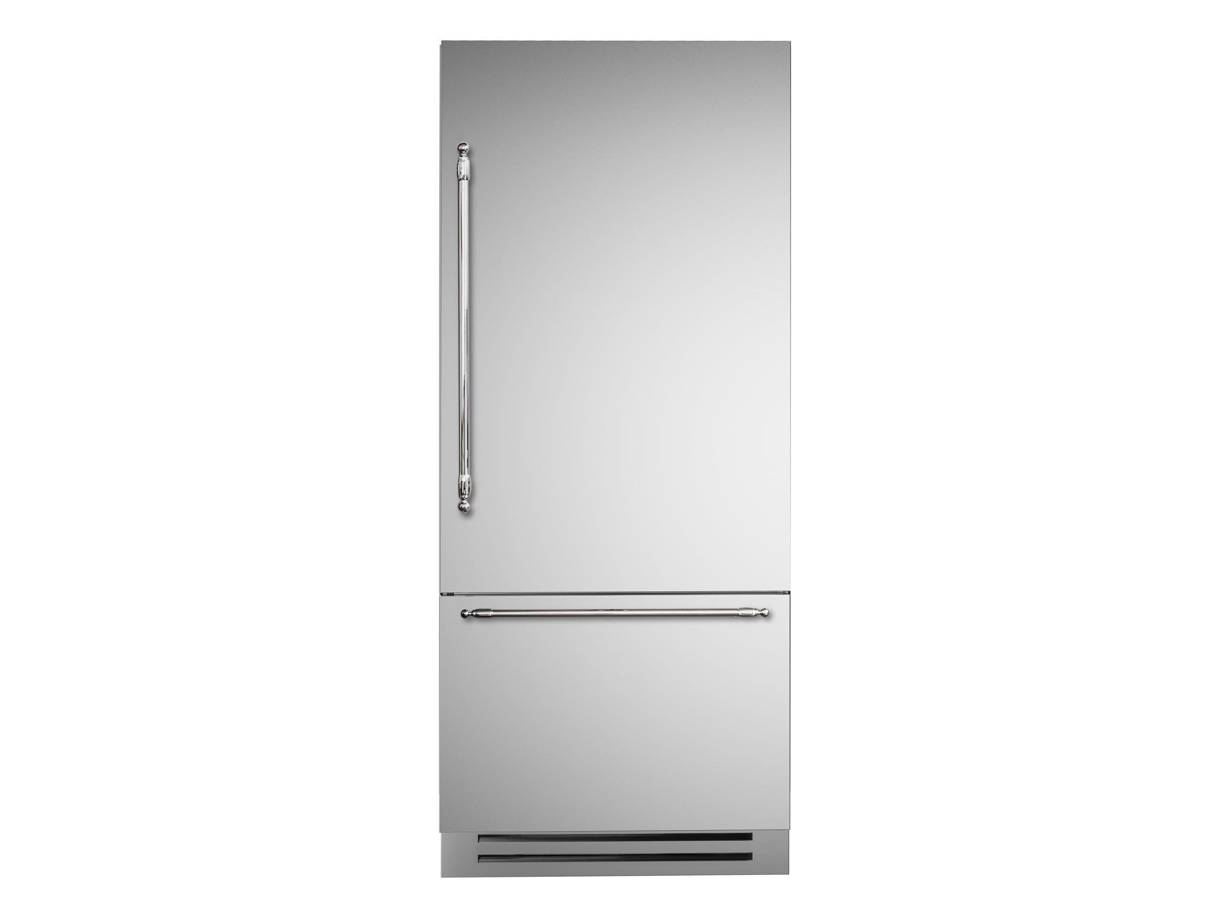 Bertazzoni 36" 19.6 Cu.Ft. Stainless Steel Built-In Bottom Mount Refrigerator With Ice Maker and Right Swing Door REF36BMBIXRT Luxury Appliances Direct