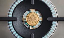 Bertazzoni Heritage Series 36 inch Dual Fuel 6 Brass Burner Ranges