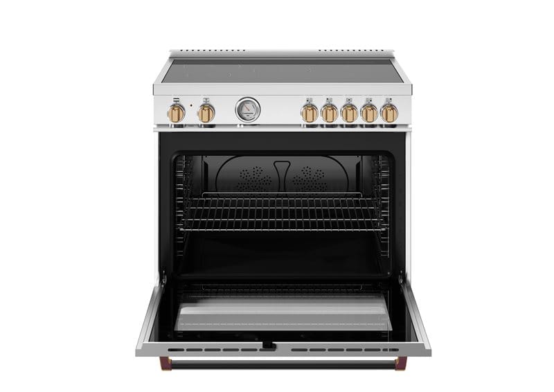 Bertazzoni Master Series 36 inch Gold Accent Induction Ranges