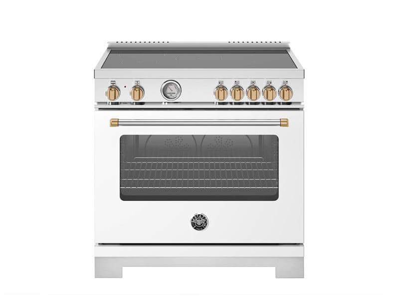 Bertazzoni Master Series 36 inch Gold Accent Induction Ranges