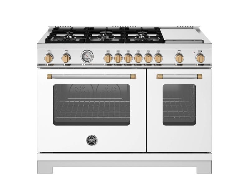 Bertazzoni Master Series 48-inch Gold Accents 6 Burner All Gas Ranges