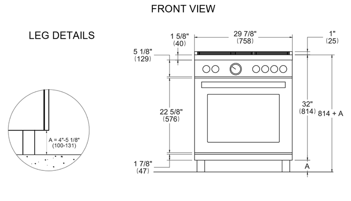 Bertazzoni Master Series White 30-Inch All Gas Ranges with Gold Accents