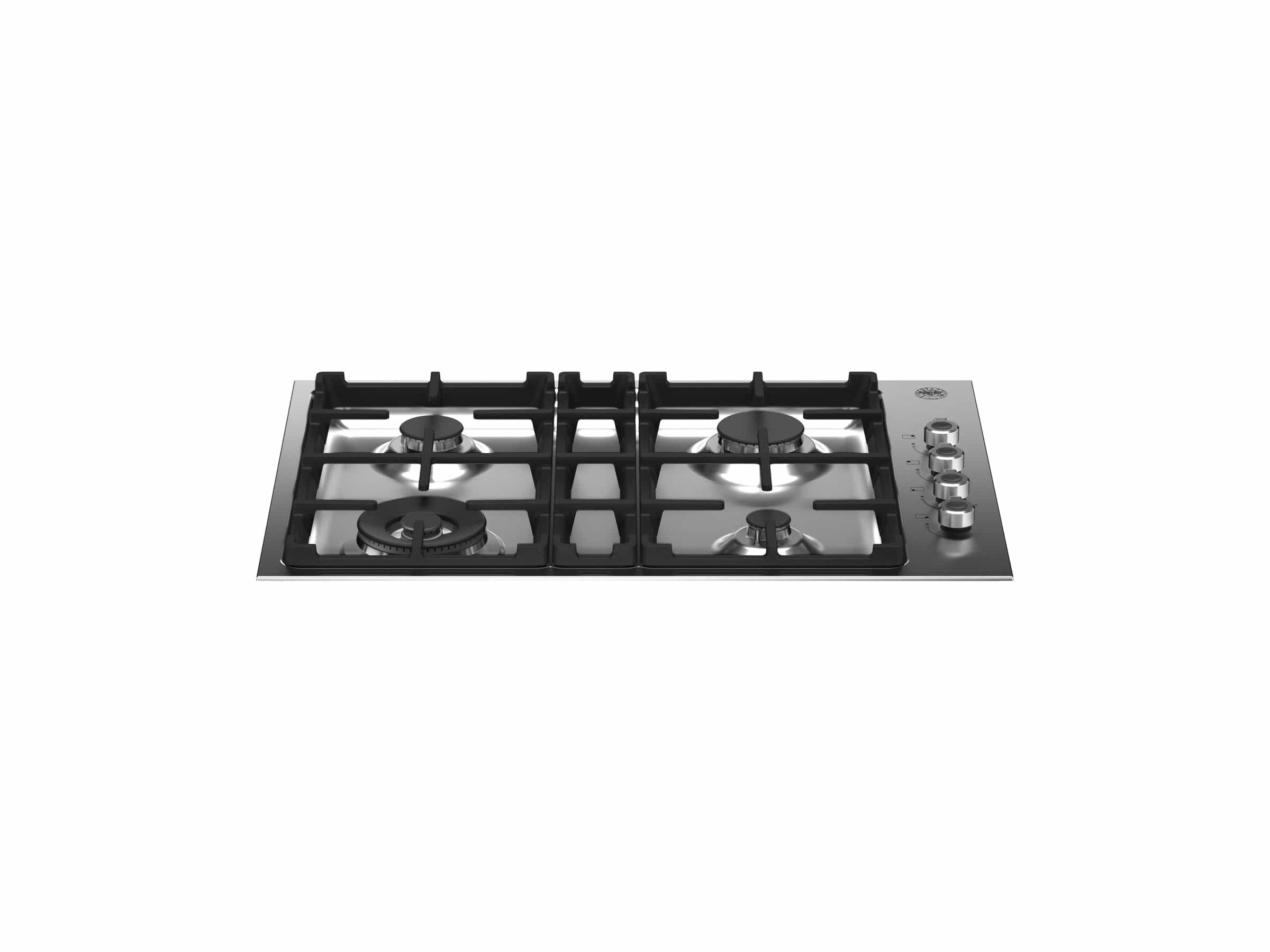 Bertazzoni Professional Series 30" 4-Burner Stainless Steel Drop-in Gas Cooktop PROF304QXE Luxury Appliances Direct