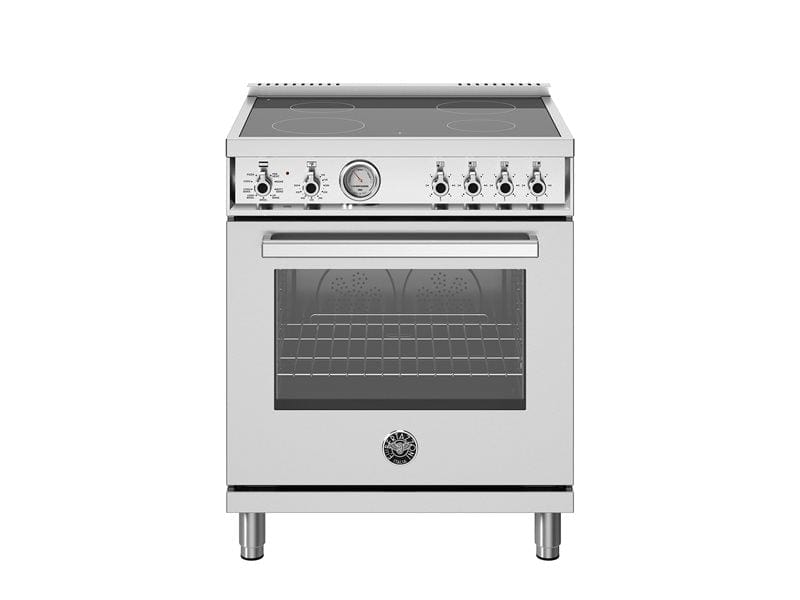 Bertazzoni Professional Series 30" 4 Ceran Heating Zones Stainless Steel Freestanding Electric Range With 4.7 Cu.Ft. Oven PRO304CEMXV Luxury Appliances Direct