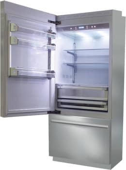 Brilliance Series 36” Stainless Steel Refrigerator with Ice Maker By Fhiaba Refrigerators BKI36Bi-LST Luxury Appliances Direct