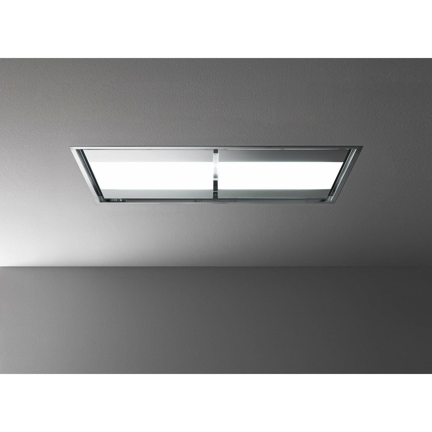 Falmec Nuvola 55" Ceiling Liner Only (Motor Not included) w/ Scotch brite stainless steel (AISI 304) , Tempered glass , Perimeter suction, LED and Remote control - FDNUV54C6SS-R1 Hoods FDNUV54C6SS-R1 Luxury Appliances Direct