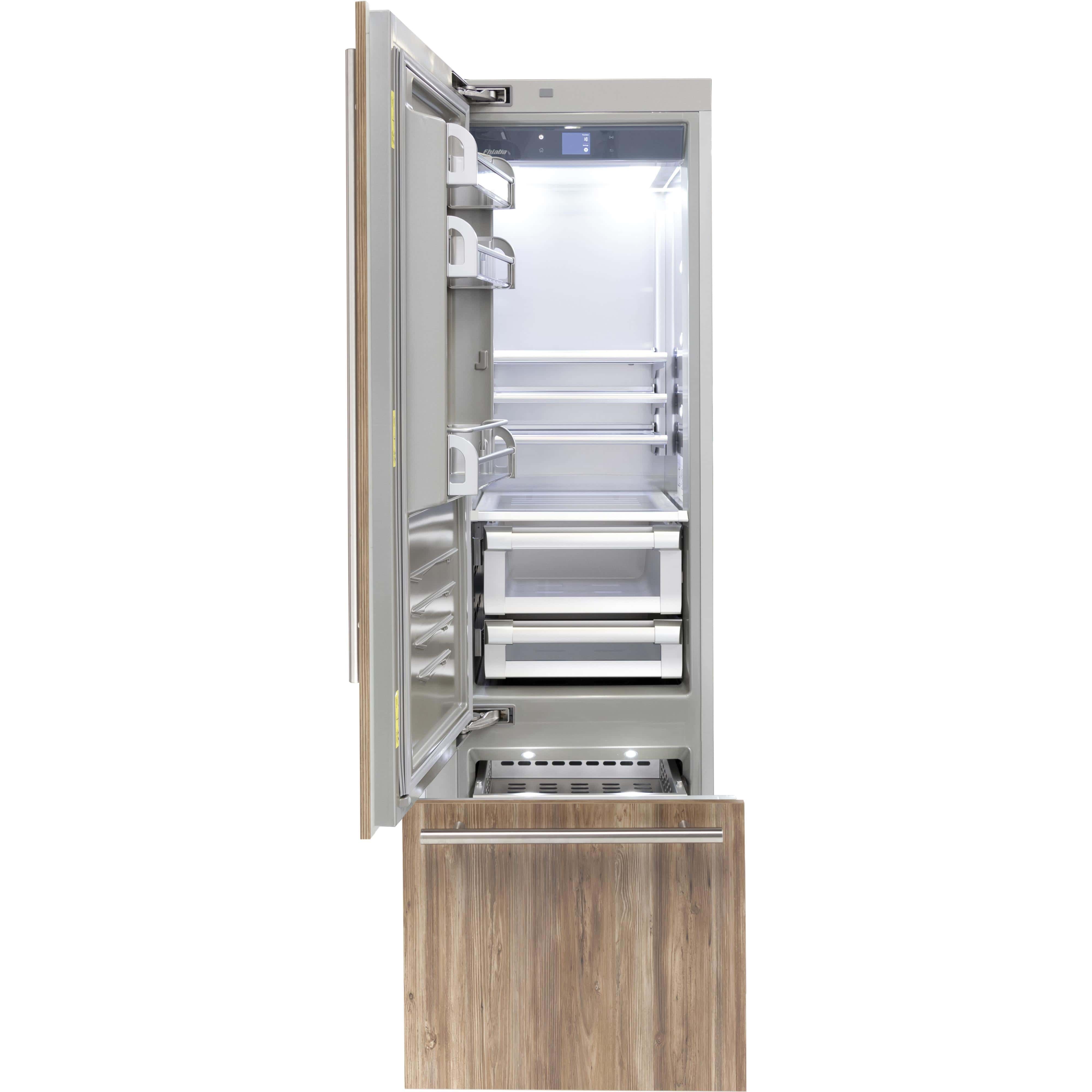 Fhiaba 24-inch, 11.58 cu. ft. Bottom Freezer Refrigerator FI24B-LO1 Refrigerators FI24BLO1 Luxury Appliances Direct