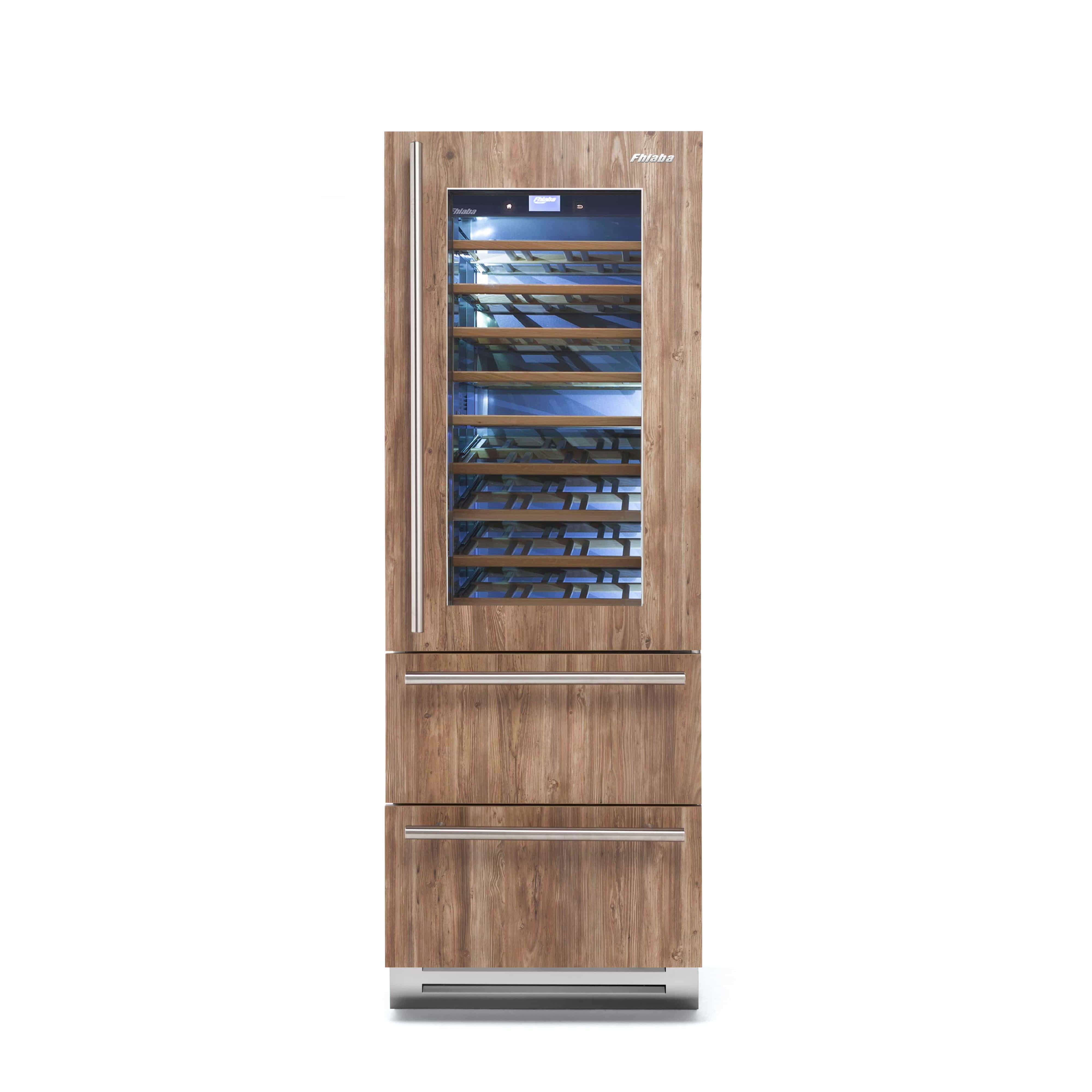 Fhiaba 30-inch, Built-in Refrigeration with Wine Storage FI30BDW-RGO1 Refrigerators FI30BDWRGO1 Luxury Appliances Direct