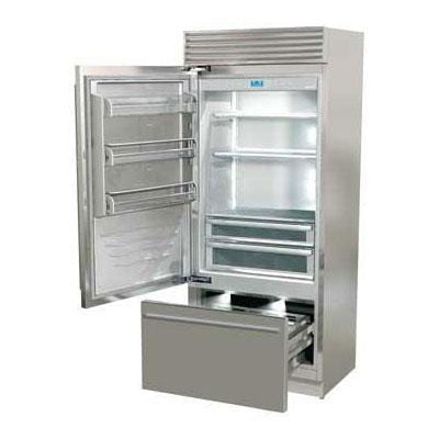 Fhiaba 36-inch, 19.3 cu. ft. Bottom Freezer Refrigerator with Ice and Water FP36BI-LS1 Refrigerators FP36BILS1 Luxury Appliances Direct
