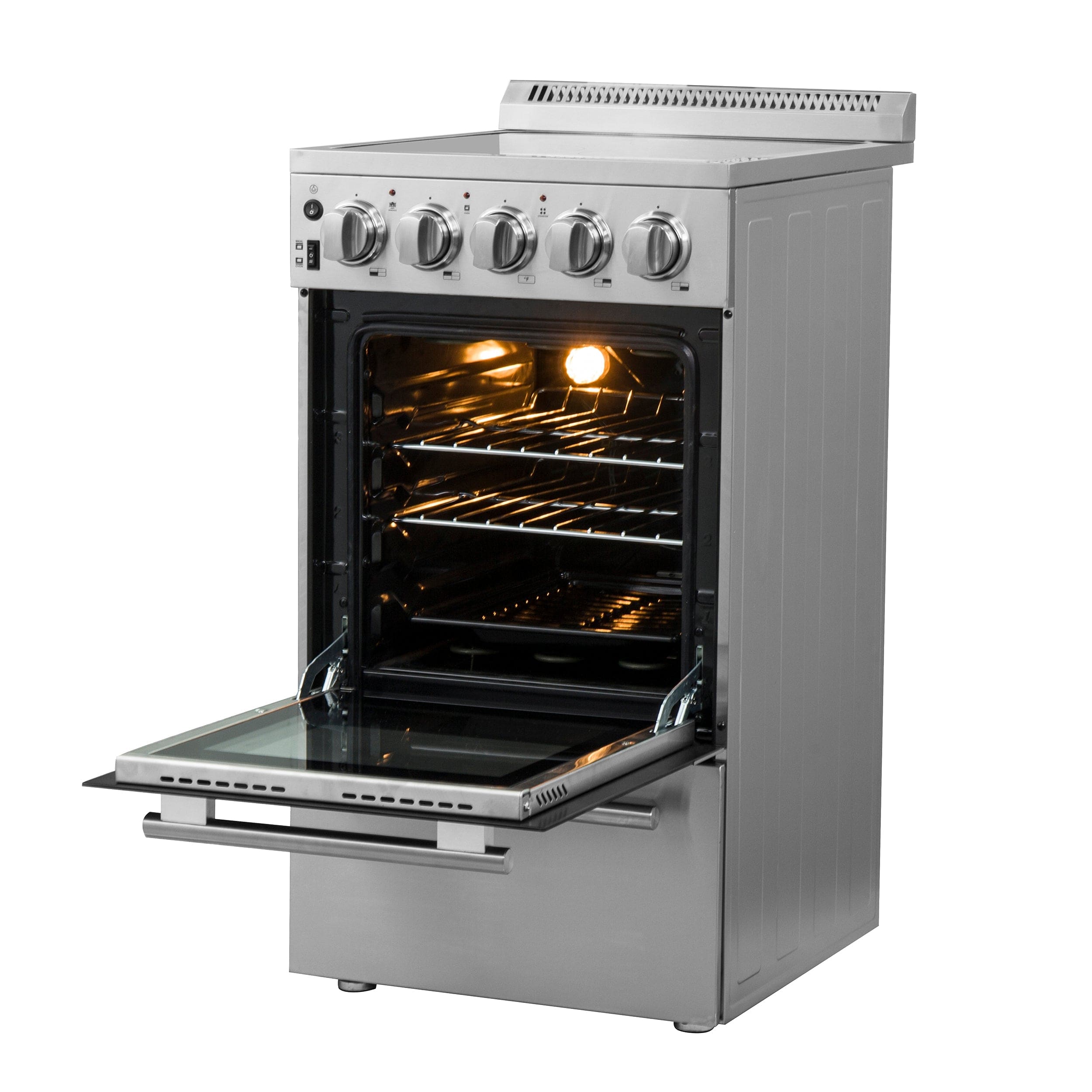 Forno 20" Freestanding Electric Range With 4 Elements in Stainless Steel, FFSEL6052-20 Range FFSEL6052-20 Luxury Appliances Direct