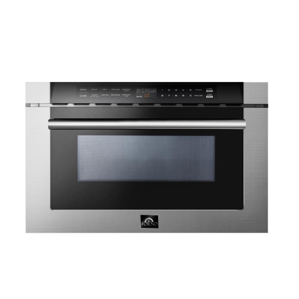 Forno 24" 1.2 cu. ft. Microwave Drawer In Stainless Steel - Professional, FMWDR3000-24 Microwaves FMWDR3000-24 Luxury Appliances Direct