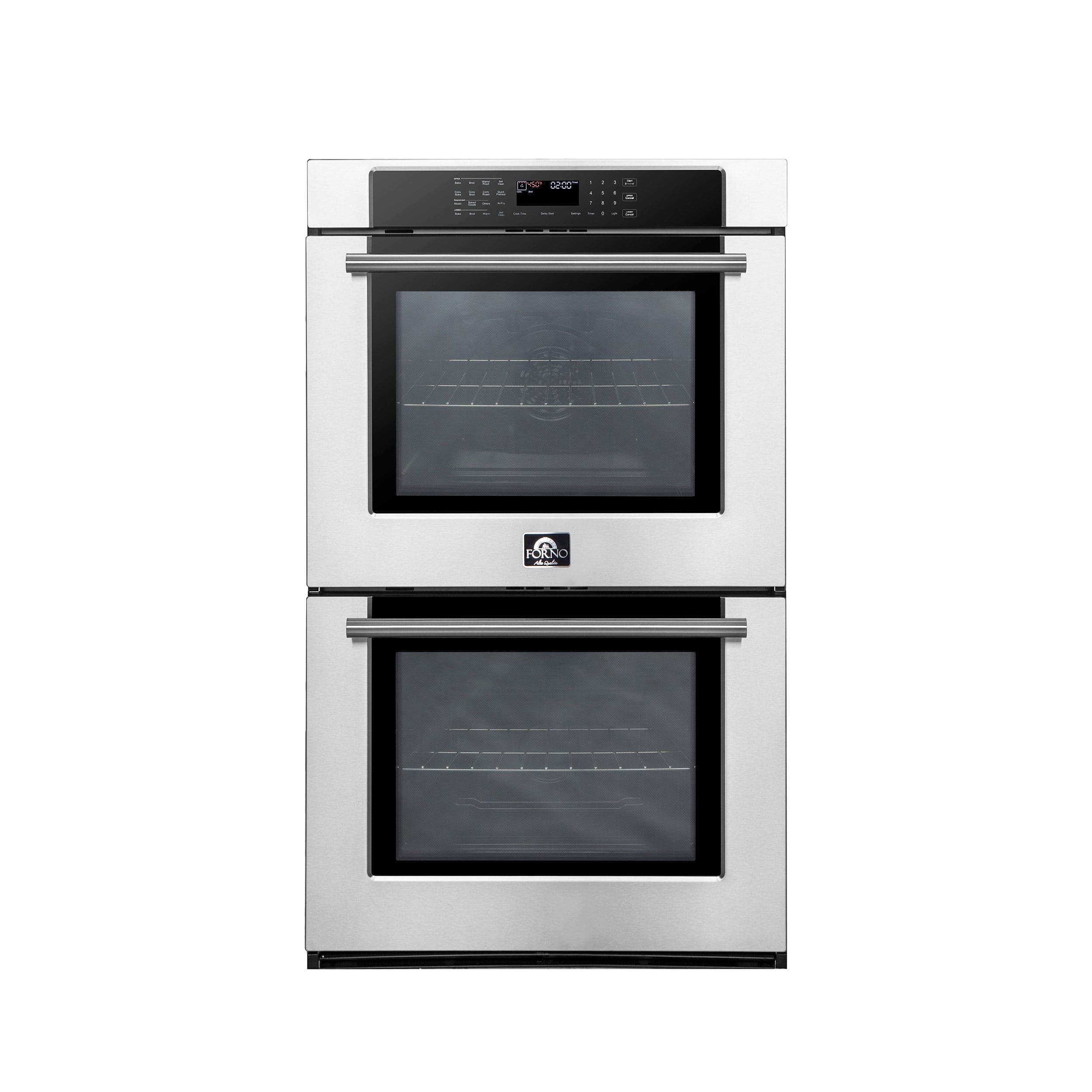 Forno 30" Built-In Double Wall Oven In Stainless Steel with Self-Clean, FBOEL1365-30 Wall Oven FBOEL1365-30 Luxury Appliances Direct