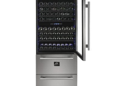 Forno 30" Capraia Triple Zone Wine and Beverage Cooler FWCDR6661-30 Wine/Beverage Coolers Combo FWCDR6661-30 Luxury Appliances Direct