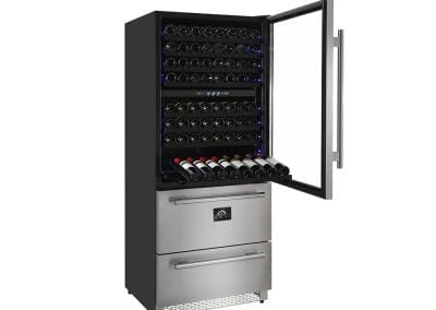 Forno 30" Capraia Triple Zone Wine and Beverage Cooler FWCDR6661-30 I Luxury Appliances Direct