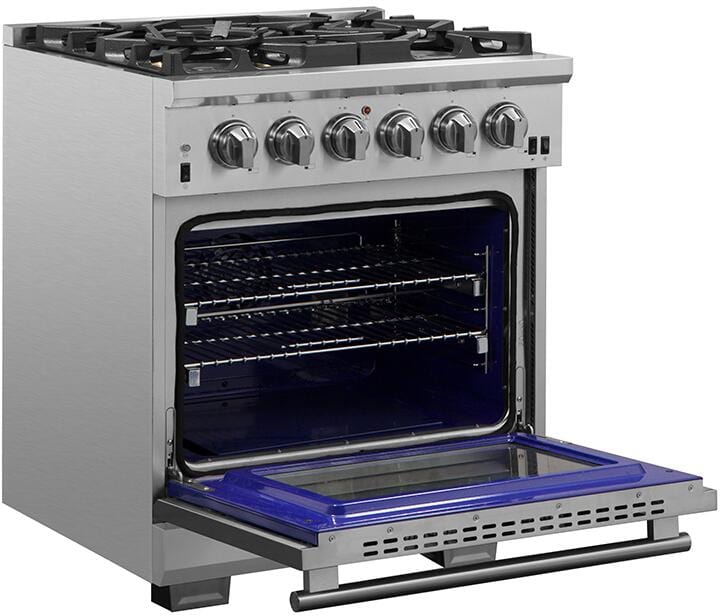 Forno 30″ Gas Range in Stainless Steel with 5 Italian Burners, FFSGS6260-30 Range FFSGS6260-30 Luxury Appliances Direct